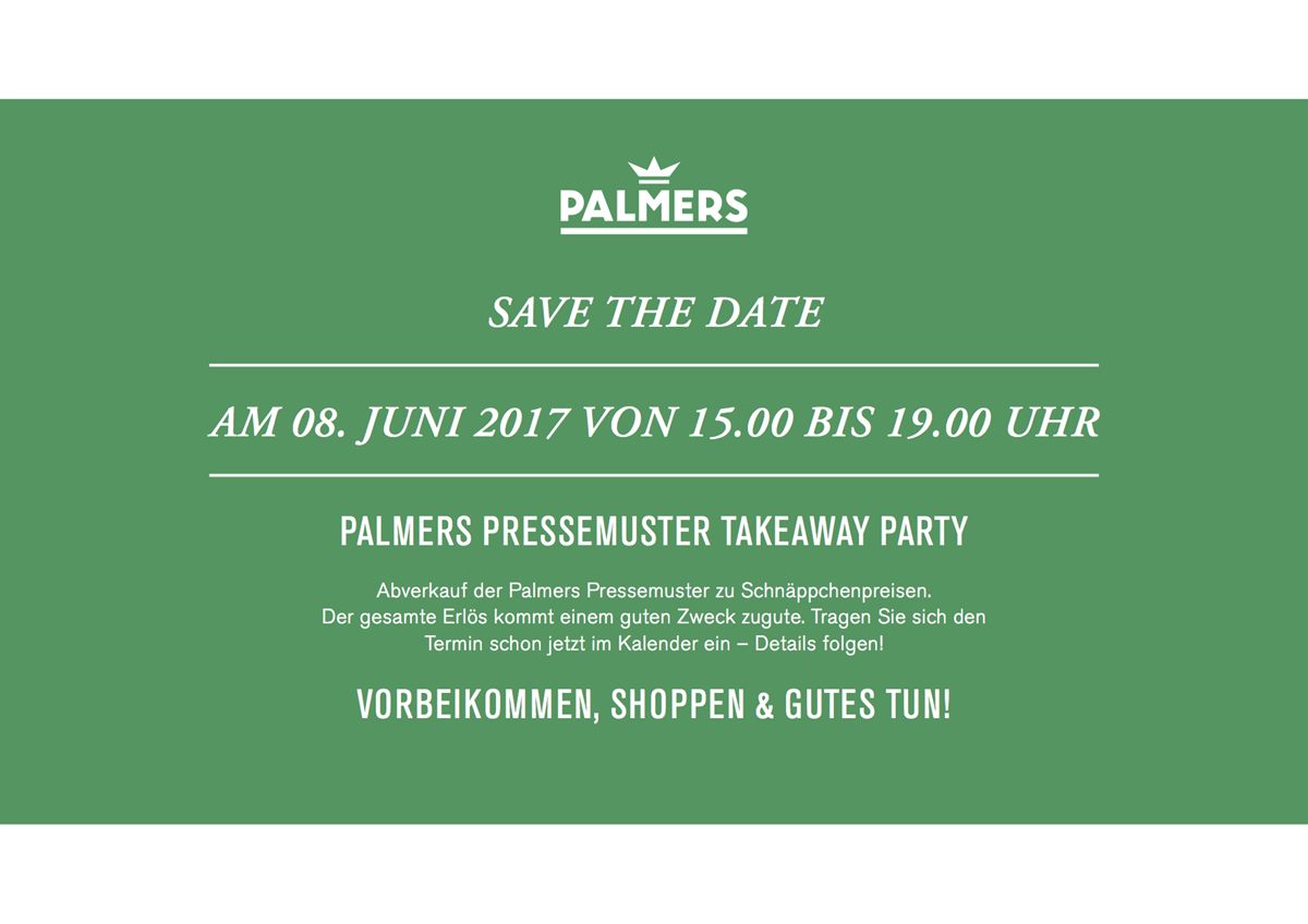 PALMERS Sample-Sale Save the Date