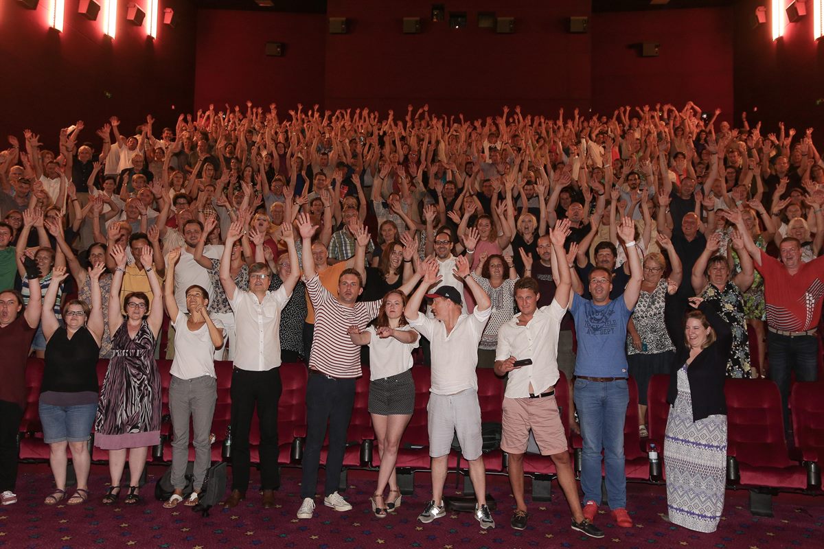 Österreichpremiere Grießnockerlaffäre im Village Cinema Wien Mitte am 3. August mit rund 400 Gästen und Medienvertretern
