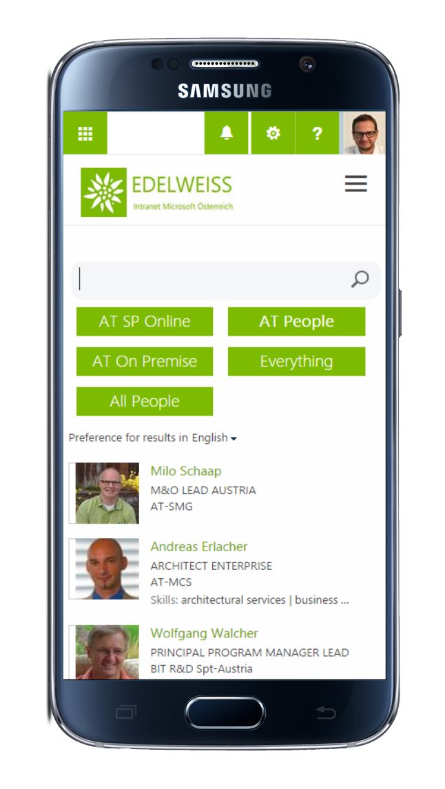MS Edelweiss Mobile Suche