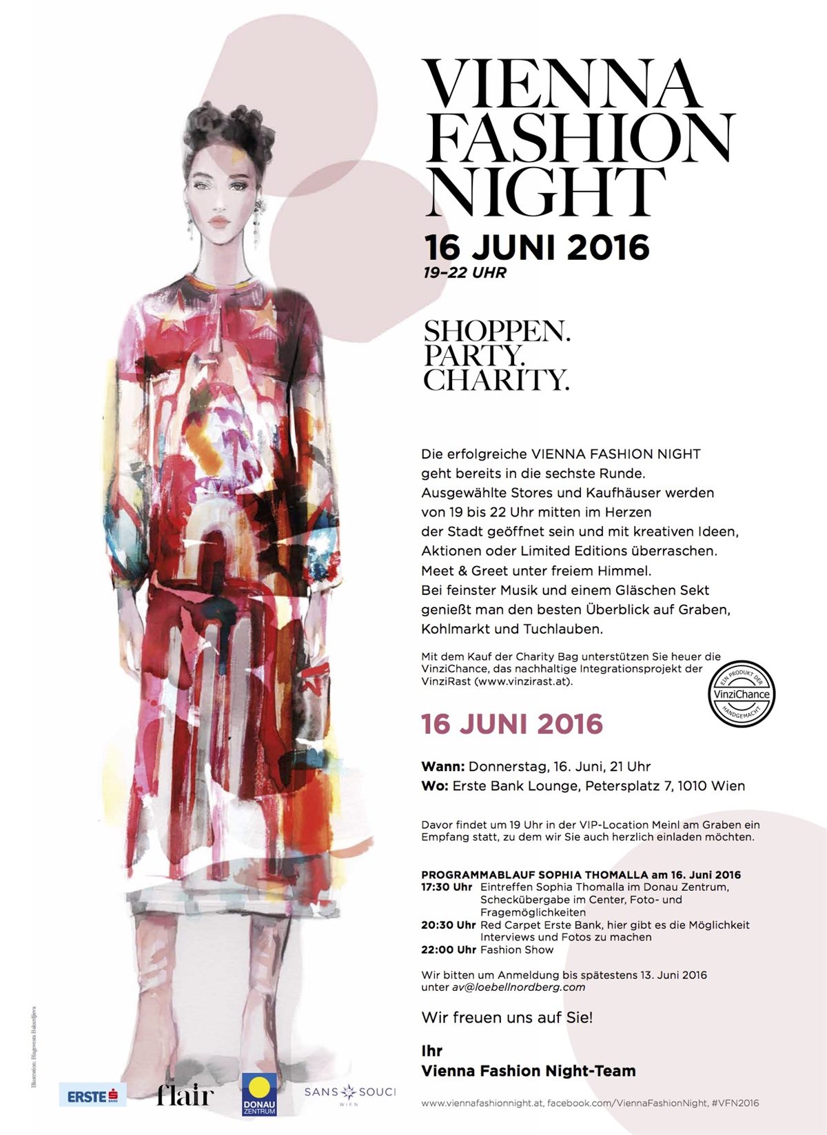 Einladung Vienna Fashion Night 2016