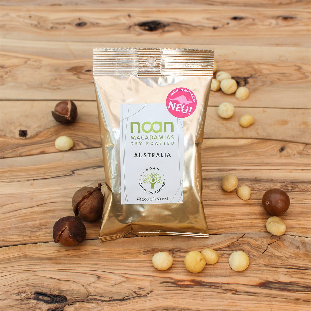 Macadamia-Nüsse in 100g-Beuteln ab sofort bei NOAN erhältlich