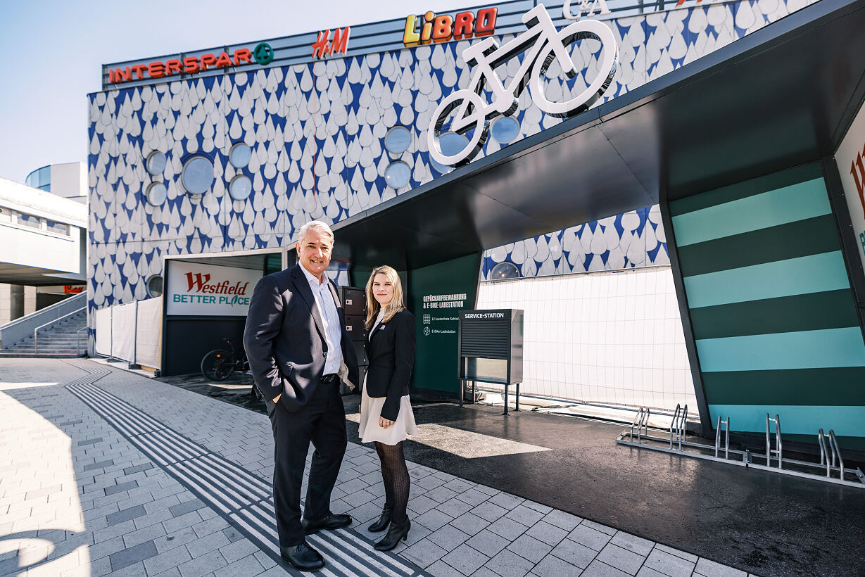 Mehr Service für Radfahrer:innen: Westfield Donau Zentrum investiert in neue Bike-Station