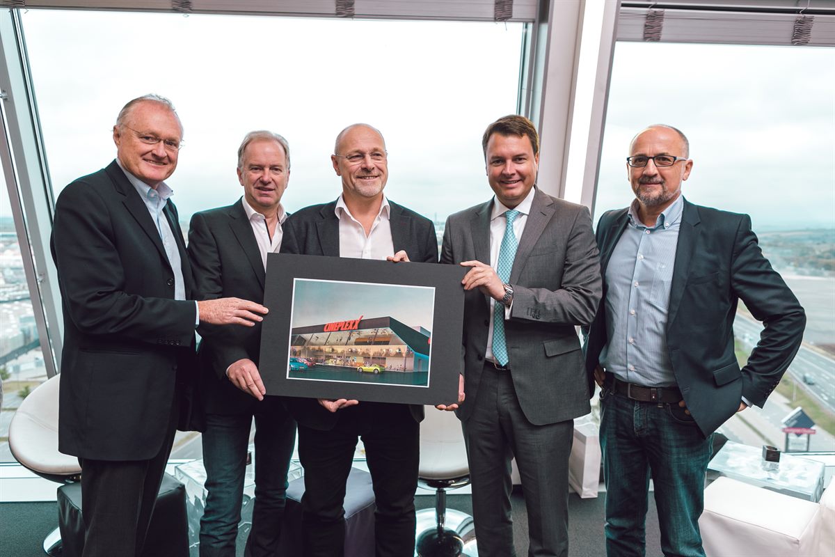vlnr: Mag. Konrad Freyborn, Ing. Christian Langhammer, Bürgermeister Ing. Wolfgang Kovacs, Mag. Christof Papousek, Mag. Bruno Kracher