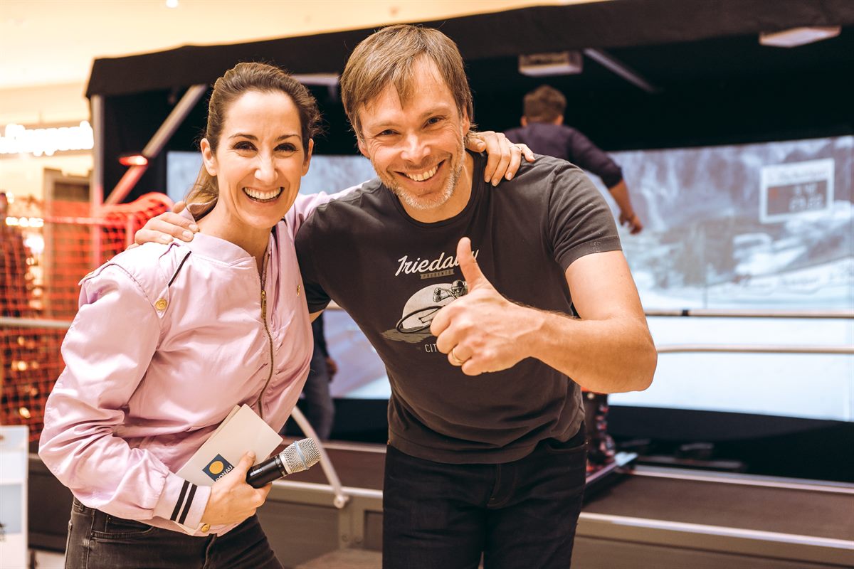 Kati Bellowitsch mit Ex-Ski Prof Thomas Sykora