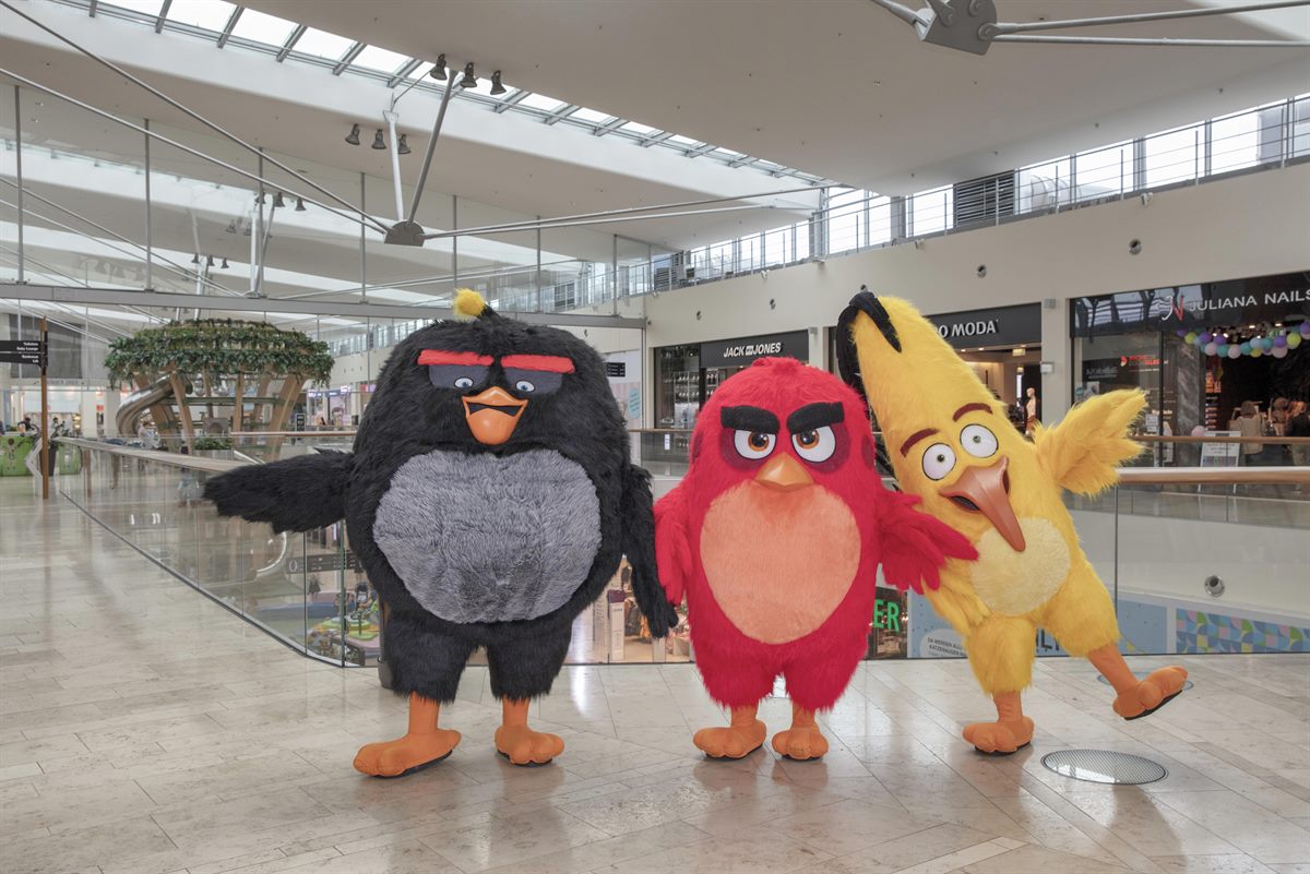 „Angry Birds“ sind zum Ferienende auf Tour im Donau Zentrum