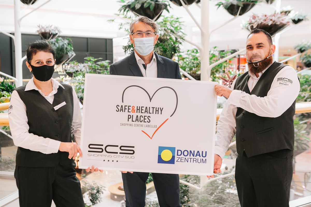 SCS und Donau Zentrum mit dem Gütesiegel “Safe & Healthy Places” ausgezeichnet