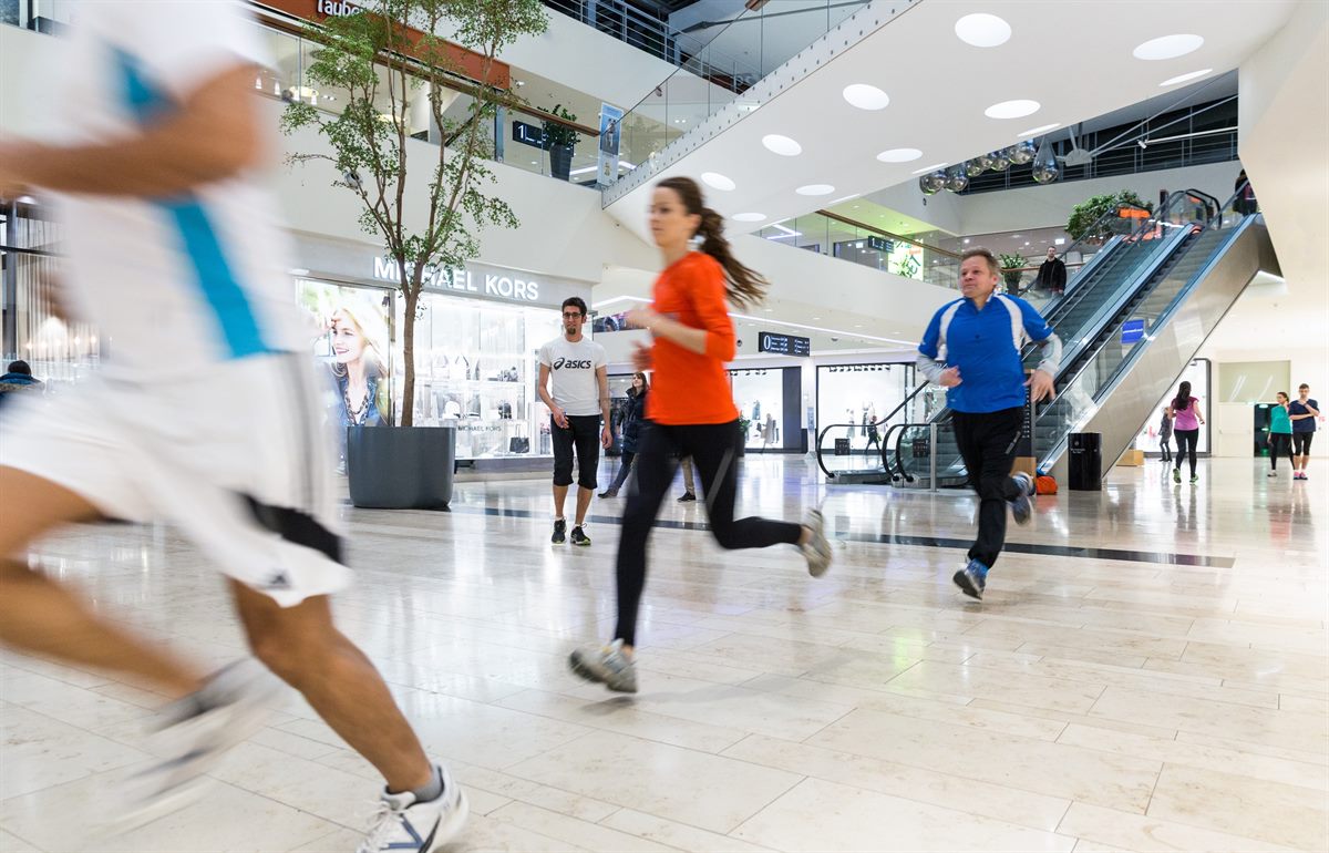 Lauftraining im Donau Zentrum