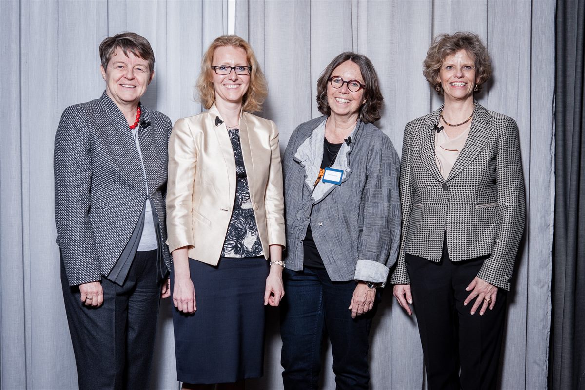 Gastrednerinnen (von links nach rechts): Brigitte Ederer, Sabine Prossinger, Renée Schroeder, Sabine Haag