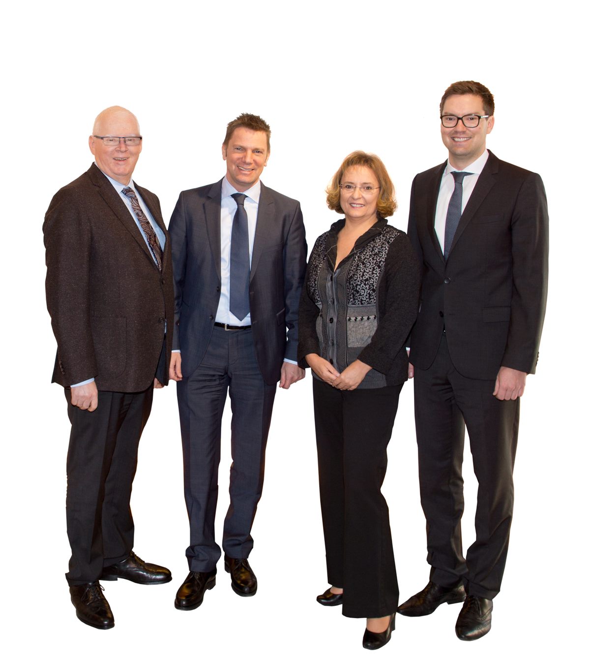 Das vierköpfige Führungsteam DI Peter Hildebrand, Christian Pichler, Monika Zechmeister und Mag. Ralph Hofmann (v.l.n.r.) 