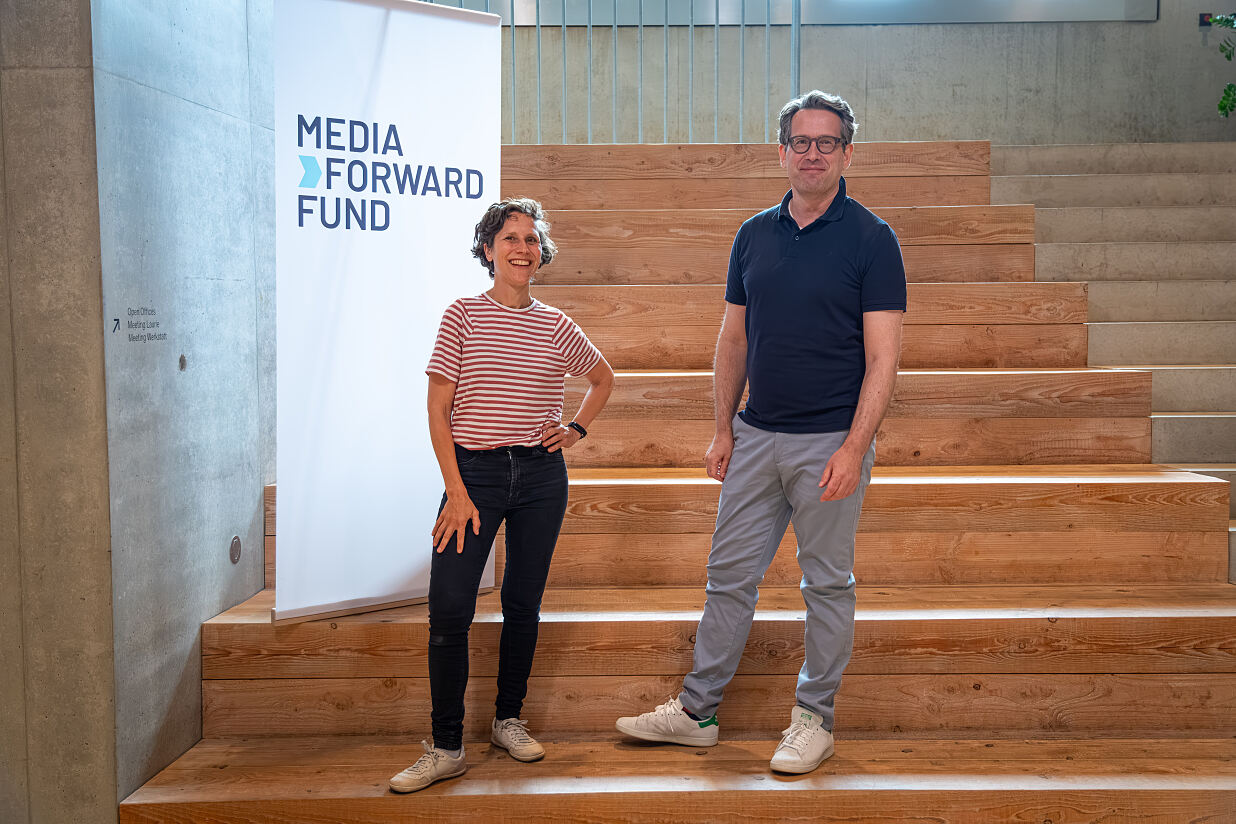 Juliane Schader und Philipp Schwörbel vom Medium loky* aus Deutschland