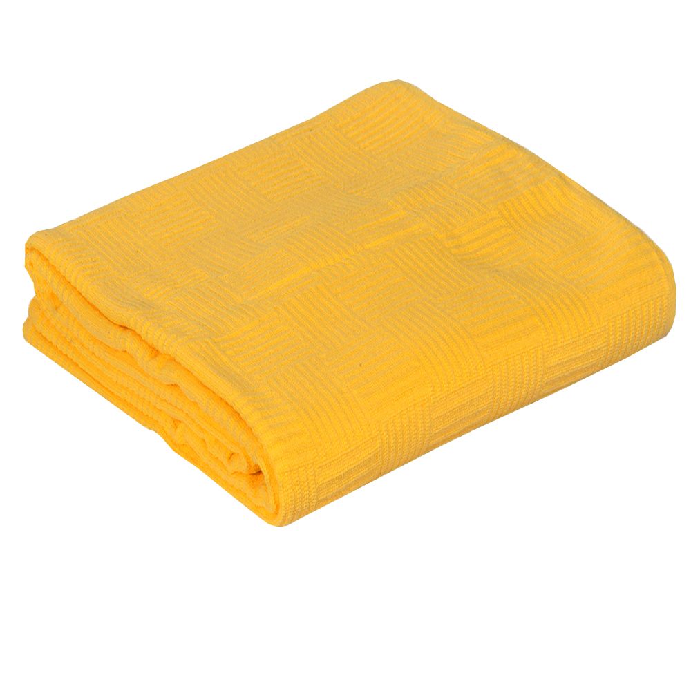 BELLE MAISON_Wohndecke Frottee Gelb_15,99