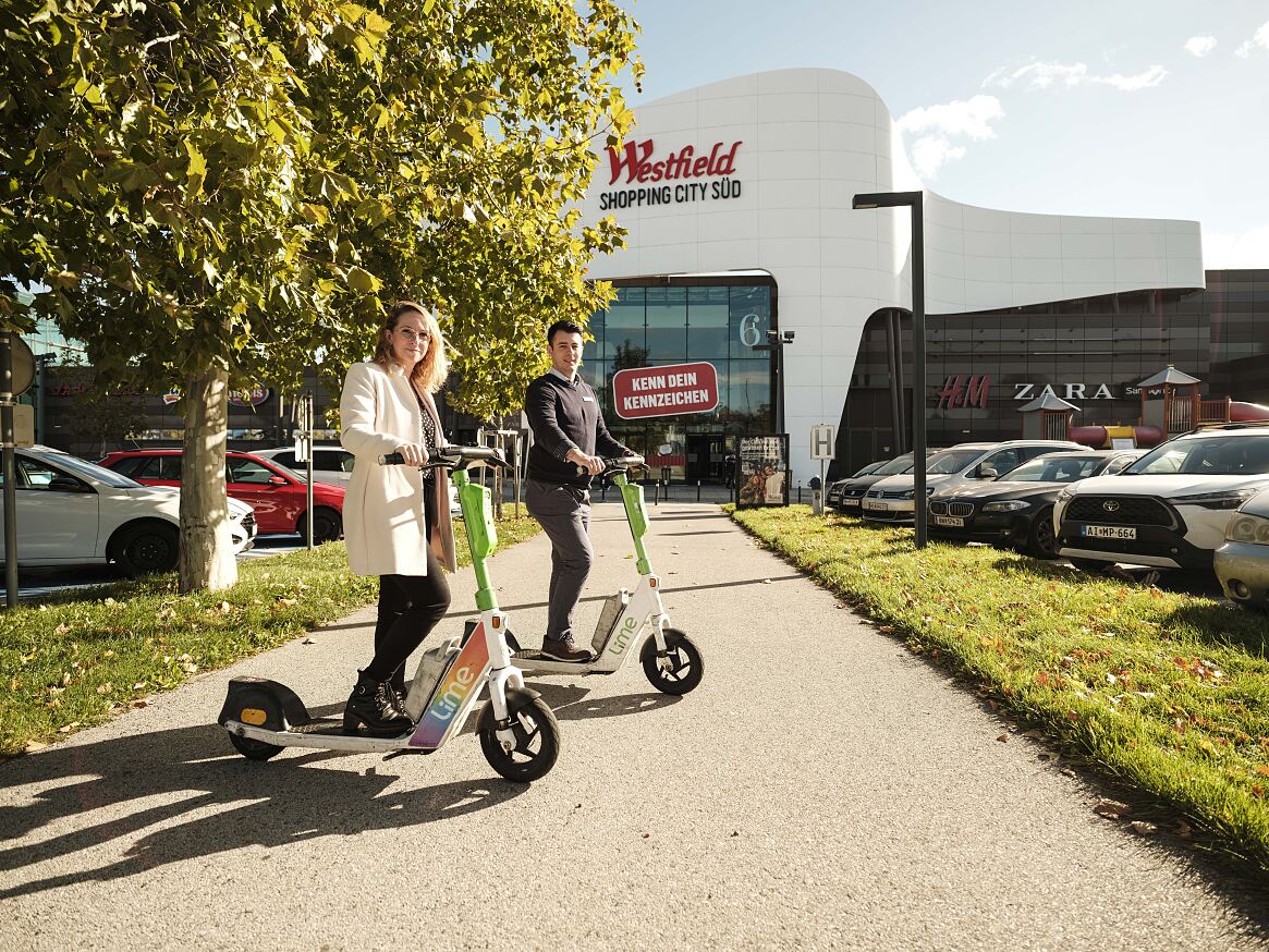 Westfield Shopping City Süd startet nachhaltige Mobilitätskooperation mit Lime
