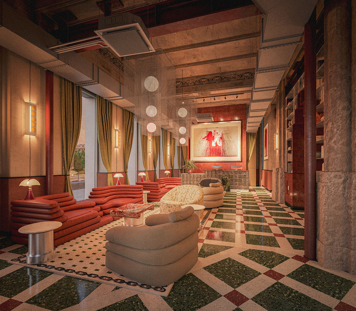 Rendering Lobby The Companion Vienna